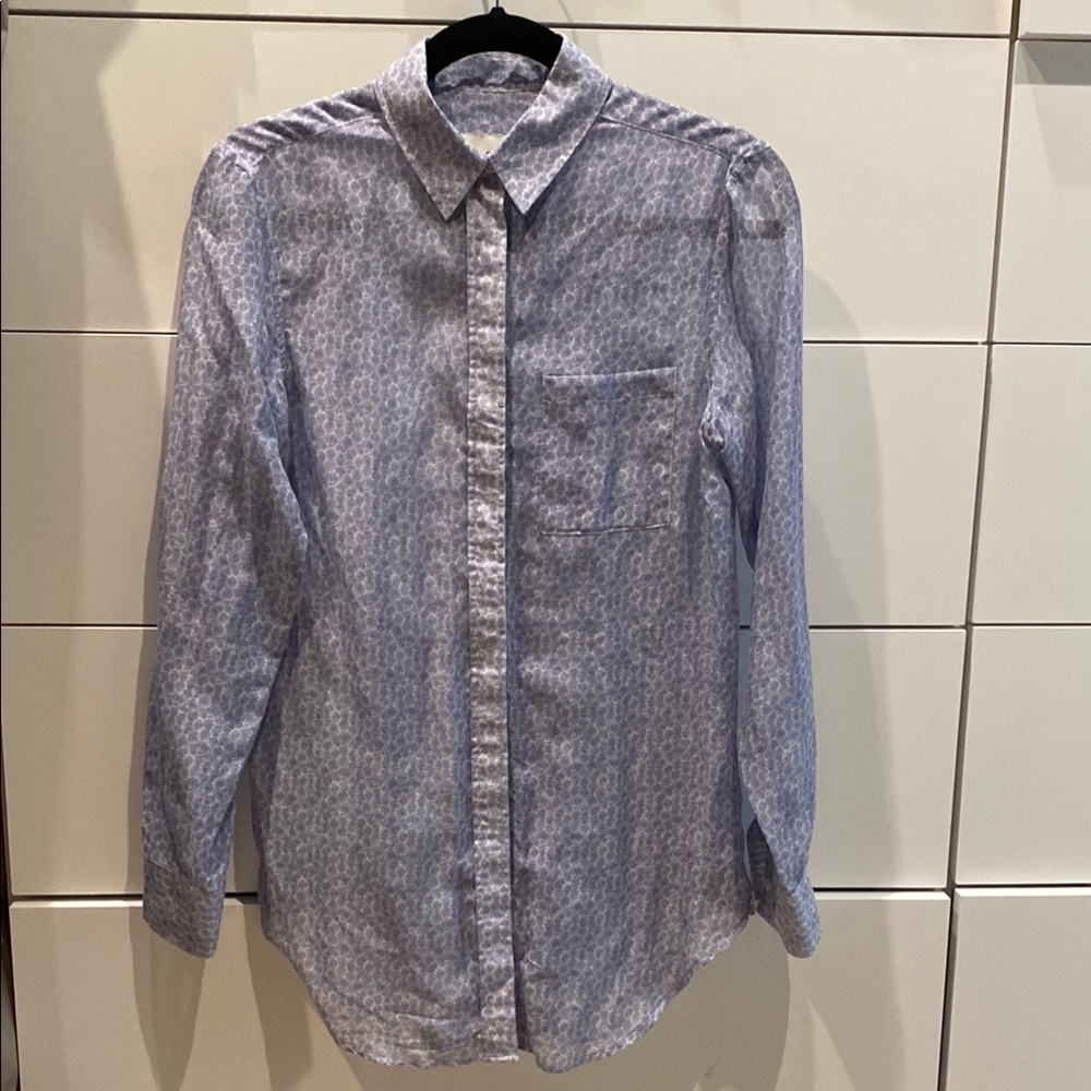Reiss Blue Casual Button Down Shirt Relaxed Fit